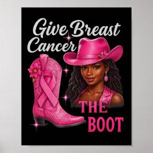 Poster Donner Le Cancer Du Sein L'Initiale Cowgirl Cancer