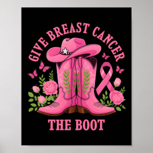 Poster Donner Le Cancer Du Sein L'Initiale Cowgirl Cancer