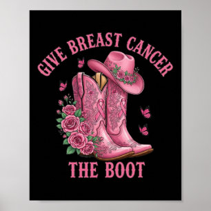 Poster Donner Le Cancer Du Sein L'Initiale Cowgirl Cancer