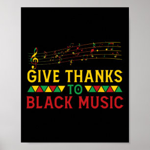 Poster Donner Merci Black Music Black - Histoire Mois J