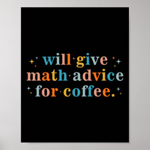 Poster Donnera des conseils de mathématiques pour le café