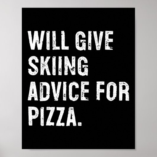 Poster Donnera des conseils de ski pour Pizza Drôle de co (Devant)