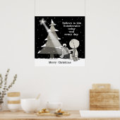 Poster Donneur de cadeaux-Joyeux Noël (Cuisine)