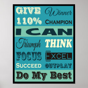 Poster Donnez 110% de motivation inspirés