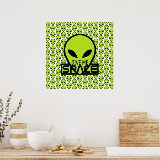 Poster Donnez-moi de l'espace, Alien extra-terrestre (Cuisine)