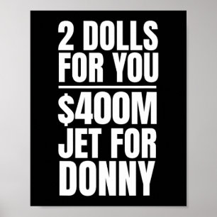 Poster Donny 2 Poupées Pour Vous 400 Millions $ Jet Pour