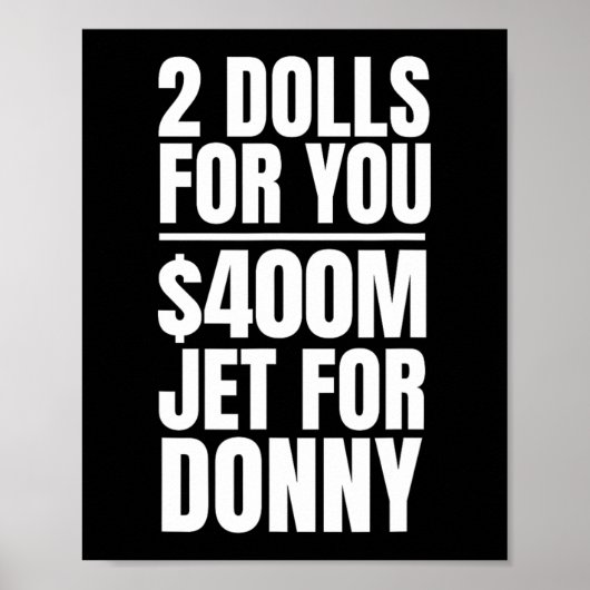 Poster Donny 2 Poupées Pour Vous 400 Millions $ Jet Pour (Devant)