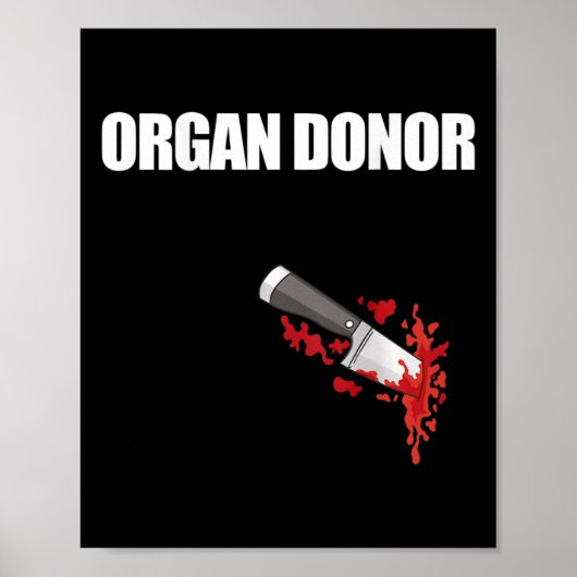 Poster Donor Fun Bloody Wound Kidney Mème sur le dos 4 (Devant)
