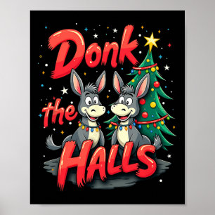 Poster Dons De Noël Tangés Dans Les Lumières De Noël Dun