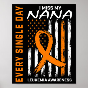Poster Dons de sympathie Perte de Nana Orange Leukemia La