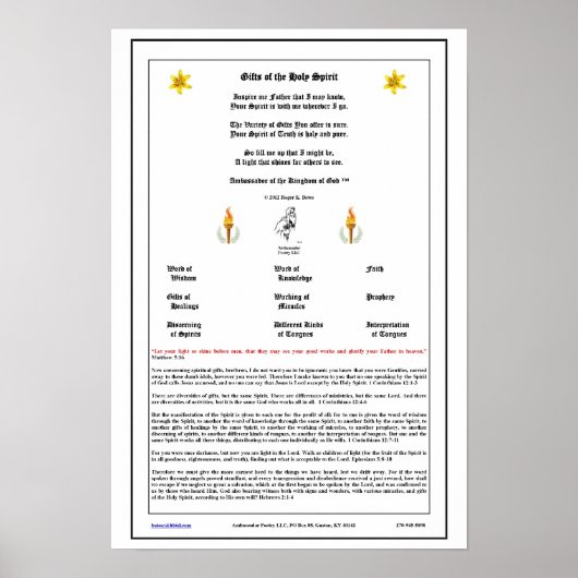 Poster Dons du Saint-Esprit (Devant)