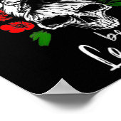 Poster Dont Be A Lady Be A Legend Skull Floral Womens Fl  (Coin)