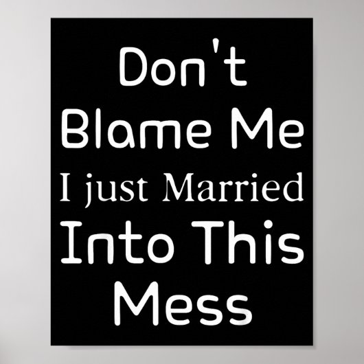Poster Don't Blame Me I Just Married Into This Mess, Funn (Devant)