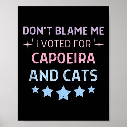 Poster Don't Blame Me I Voted For Caeira And Cats Men Wom (Devant)