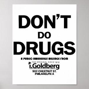 Poster Don't Do Drugs comme on le voit sur Bernard Summer