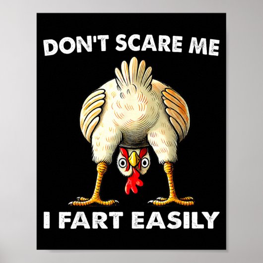 Poster Don't E Me I Fart Easily Funny Sarcasm Humor Chick (Devant)