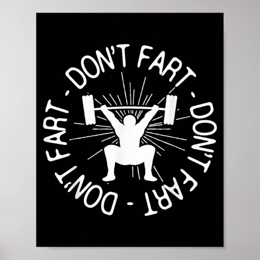 Poster Dont Far Funny Fitness Gym Gift  (Devant)