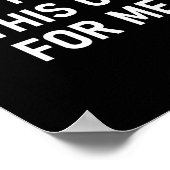 Poster Don't For This Up For Me, Funny, Sarcastic, Joke, (Coin)