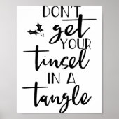 Poster Dont Get Your Tinsel In A Tangle - Funny Slogan  (Devant)