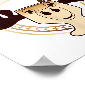 Poster Don't Hog The Nog! Funny Christmas Eggnog Moose Mu (Coin)