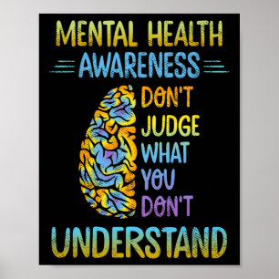 Poster Dont judge What You Don't Understand Mental Health