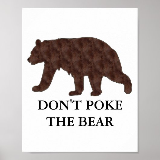 Poster Dont Ke The Bear  (Devant)