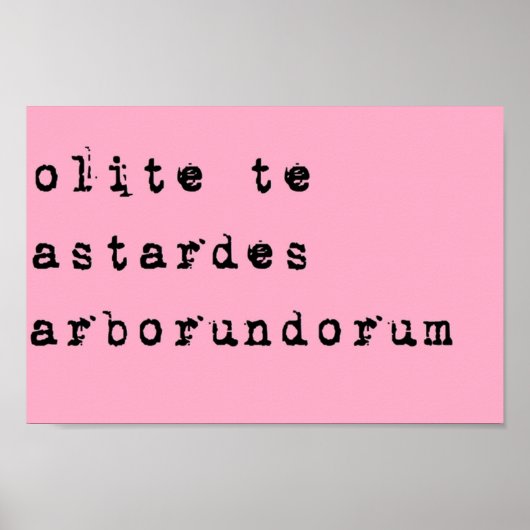 Poster Dont let the bastards grind you down Latin  black  (Devant)