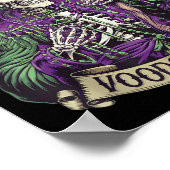 Poster Don't Make Me Go All Voodoo On You Skeleton Mardi  (Coin)