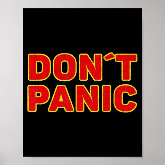 Poster Don't Panic Vintage Distressed, Sarcastic Panickin (Devant)