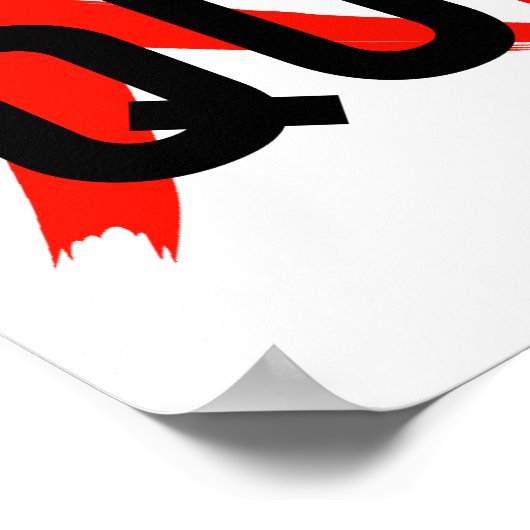 Poster DON'T QUIT – Bold Red Motivation Design (Coin)