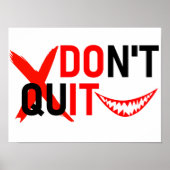 Poster DON'T QUIT – Bold Red Motivation Design (Devant)