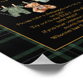 Poster Don't Say Baby Game Sign Green Black  Teddy Bear (Coin)