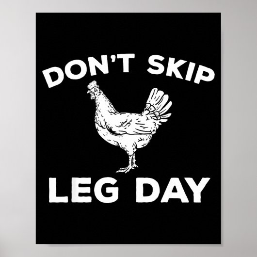 Poster Dont Skip Leg Day Shirt Funny Gym Workout Fitness  (Devant)