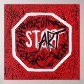 Poster "DON'T STOP" print (Devant)