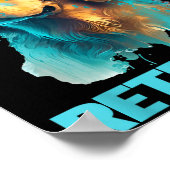 Poster Don't Stop Retrievin - Retro Golden Retriever Dog  (Coin)