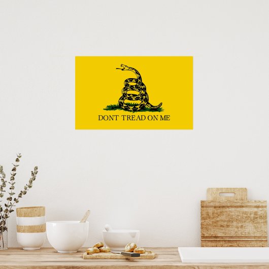Poster Dont Tread On Me - Drapeau Gadsden (Cuisine)