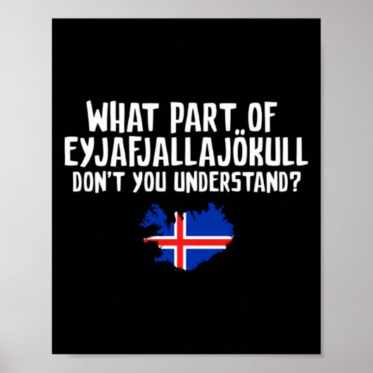 Poster Dont You Understand Volcano Iceland  (Devant)