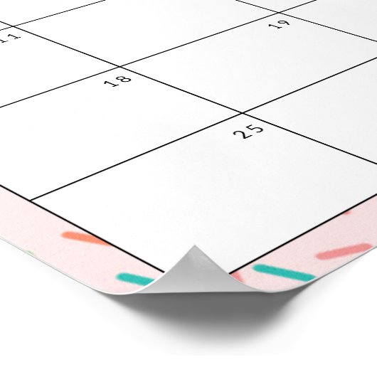 Poster Donut Baby shower à thème devine la date d'échéanc (Coin)