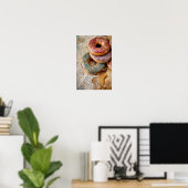 Poster Donut floral (Bureau à domicile)