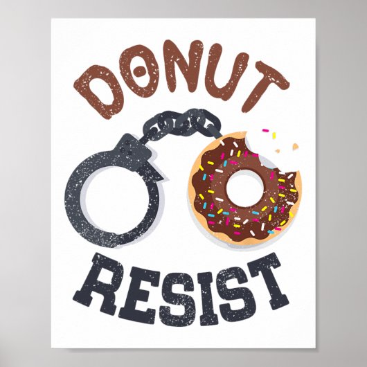 Poster Donut résiste aux menottes Officier de Police (Devant)