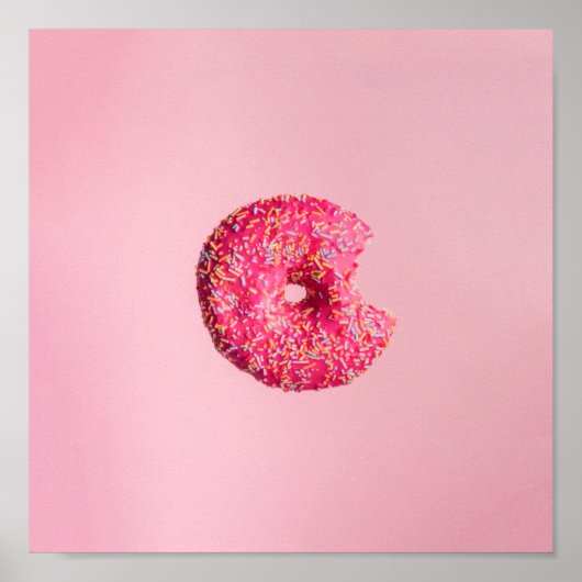 Poster Donut rose (Devant)
