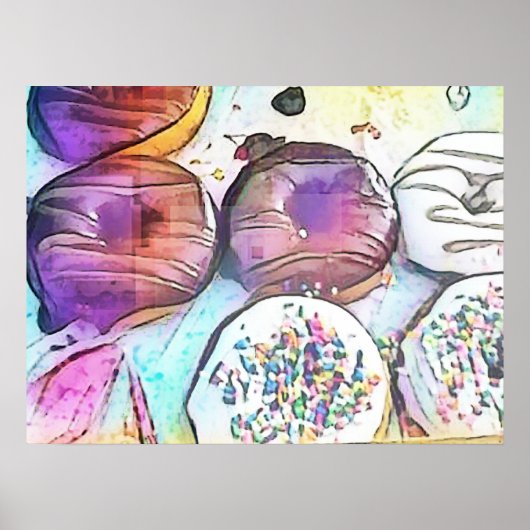 Poster Donuts 12017 Art abstrait (Devant)