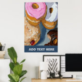 Poster Donuts ajouter du texte (Bureau à domicile)
