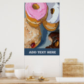 Poster Donuts ajoutez du texte (Cuisine)
