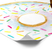 Poster Donuts Jaunes et Chocolat Bienvenue à la fête d'an (Coin)