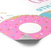 Poster Donuts saupoudrent l'Affiche de bienvenue Baby sho (Coin)