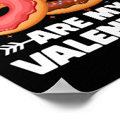 Poster Donuts Sont Mon Valentin Mignons Amoureux De Donut (Coin)