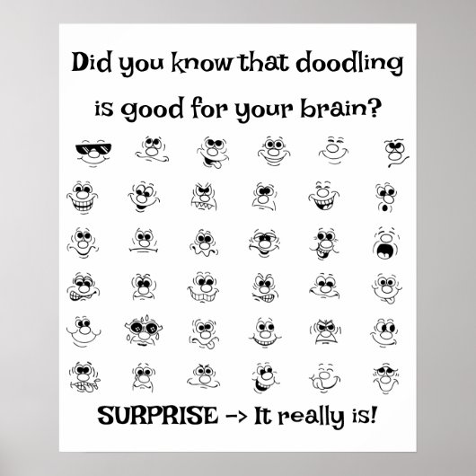 Poster Doodé est bon pour votre cerveau (Devant)