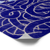 Poster Doodle à nouilles bleues (Coin)