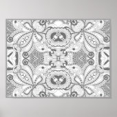 Poster Doodle Carré de fleurs 2 (Devant)